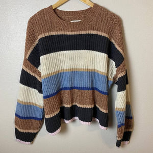 American Eagle Striped pattern oversized sweater Womens size L